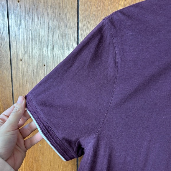 Ted Baker London Mens Purple Short Sleeve Polo Shirt Size 3 - Picture 5 of 10